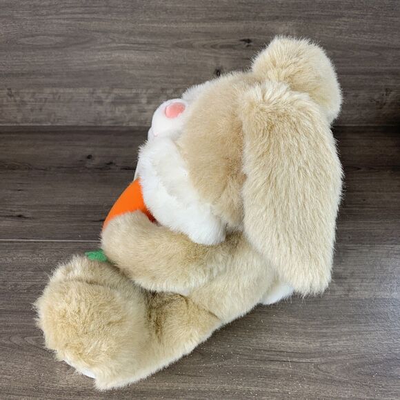 Vintage ABC Distributing Plush Bunny Rabbit Carrot Paws Stuffed Animal Toy 12" - Picture 4 of 10